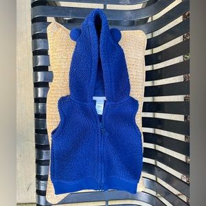 Carter’s navy 12month fleece vest with hood